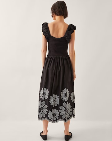 Monsoon Ella Frill Floral Midi Dress