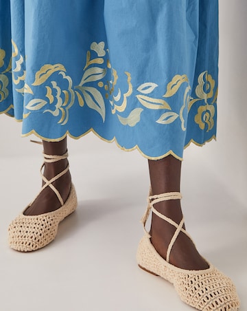 Monsoon Leia Embroidered Midi Dress