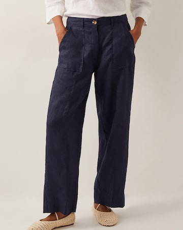 Monsoon Jolie Regular Linen Trousers