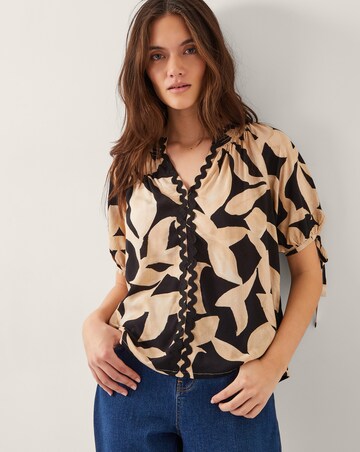 Monsoon Annie Print Short Sleeve Top