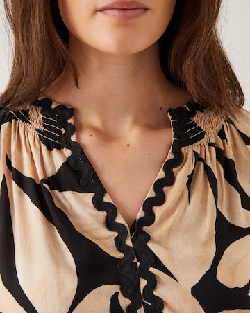 Monsoon Annie Print Short Sleeve Top