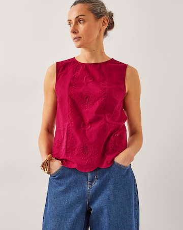 Monsoon Orla Broderie Tank Top