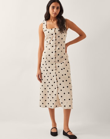 Monsoon Isabel Polka Dot Midi Dress