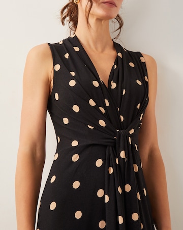 Monsoon Sareesha Polka Dot Midi Dress