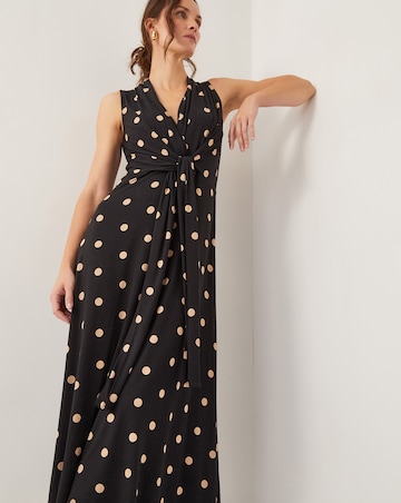Monsoon Sareesha Polka Dot Midi Dress