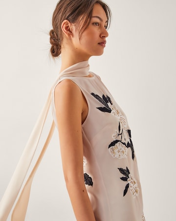 Monsoon Ari Floral Embellished Dress