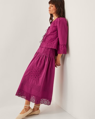 Monsoon Saoirse Broderie Midi Skirt