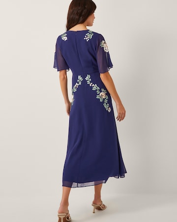 Monsoon Cora Floral Midi Tea Dress