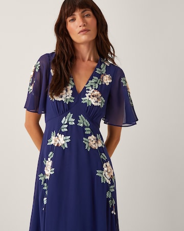 Monsoon Cora Floral Midi Tea Dress