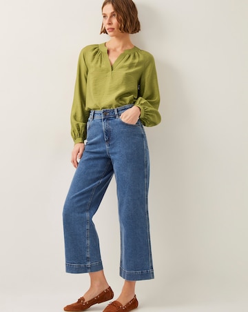 Monsoon Aya Long Sleeve Satin Blouse