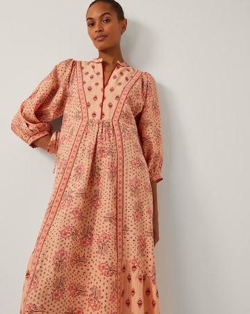 Monsoon Sibyl Contrast Print Midi Dress