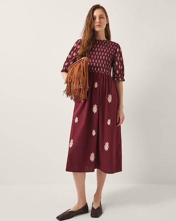 Monsoon Laurie Floral Smocked Midi Dress