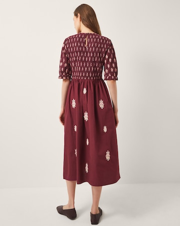 Monsoon Laurie Floral Smocked Midi Dress