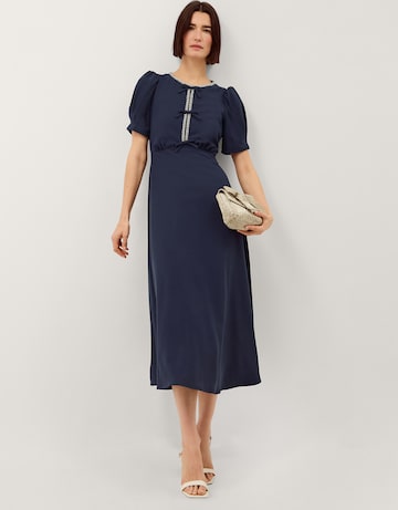 Monsoon Bonnie Puff Sleeve Midi Dress