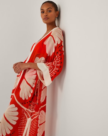 Monsoon Nara Leaf Print Kaftan