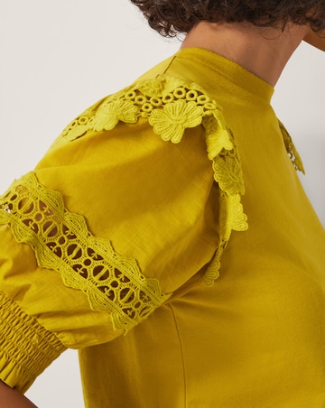Monsoon Fay Broderie Puff Sleeve Top