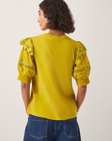 Monsoon Fay Broderie Puff Sleeve Top