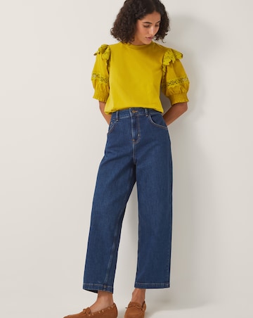 Monsoon Fay Broderie Puff Sleeve Top