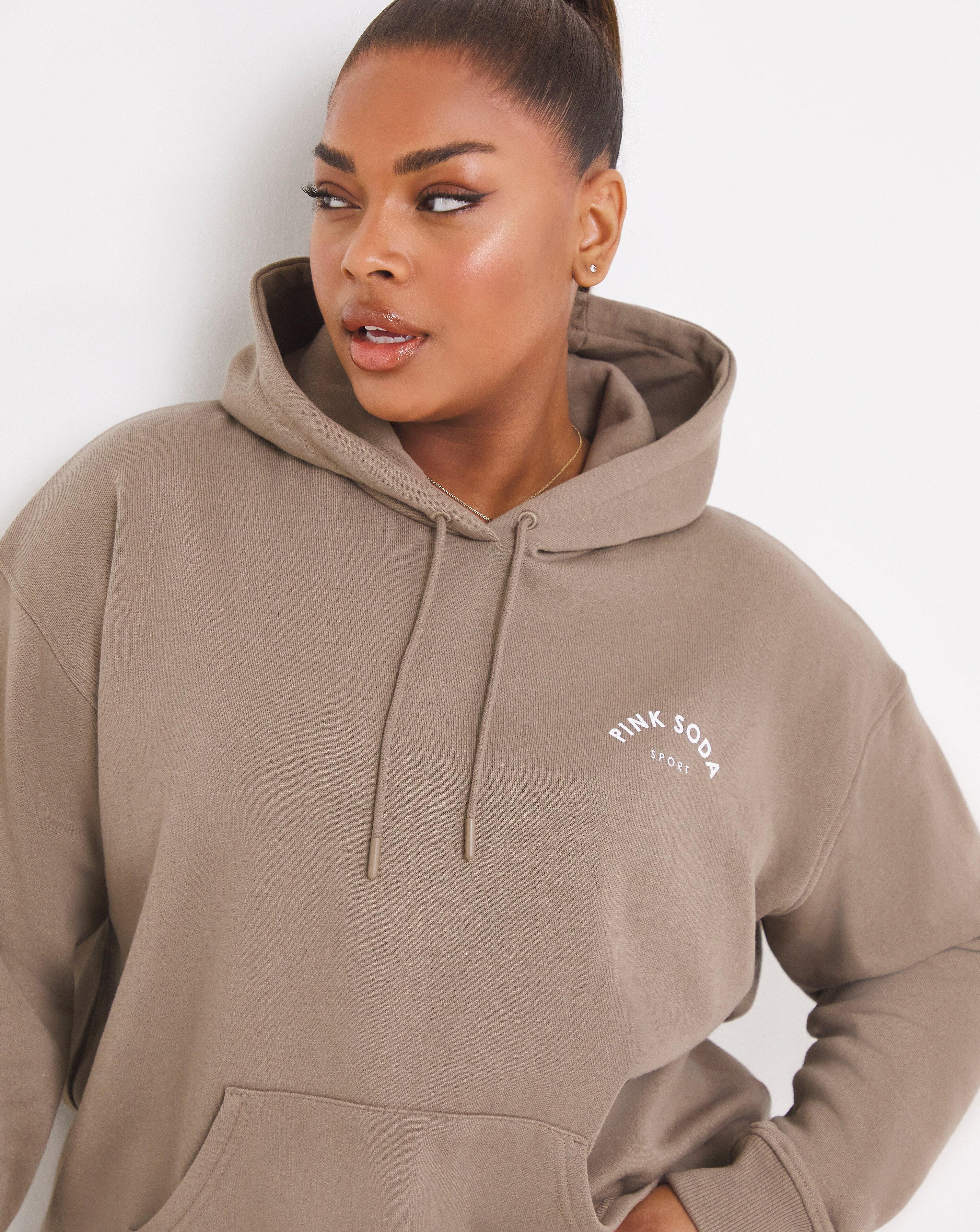 Pink soda grey hoodie sales