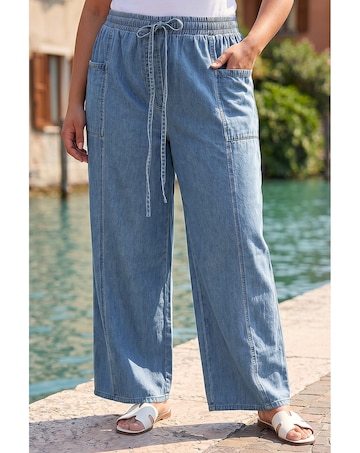 Roman Curve Tie Waist Pocket Trouser