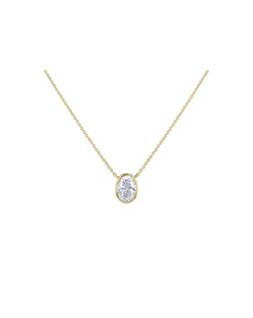 9ct Yellow Gold Lab Diamond 1Ct Necklace
