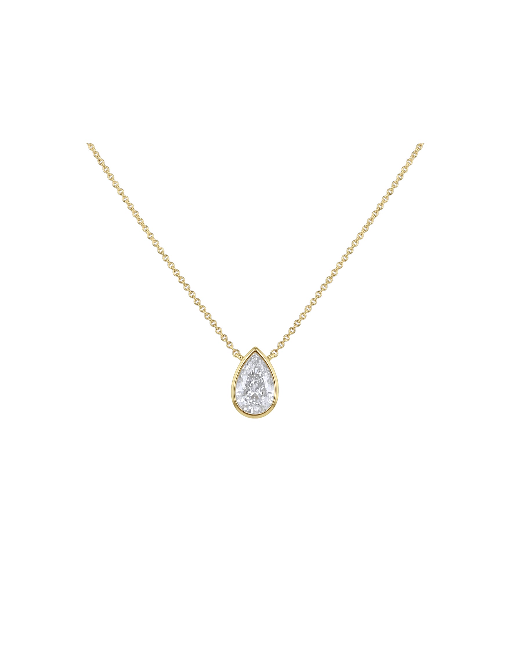 9ct Yellow Gold Lab Diamond 1Ct Necklace
