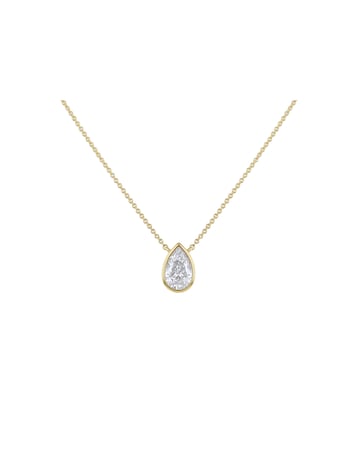 9ct Yellow Gold Lab Diamond 1Ct Necklace