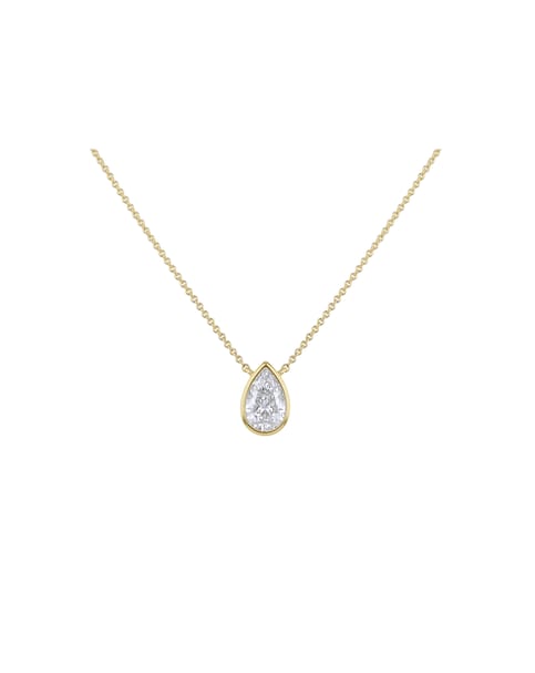 9ct Yellow Gold Lab Diamond 1Ct Necklace