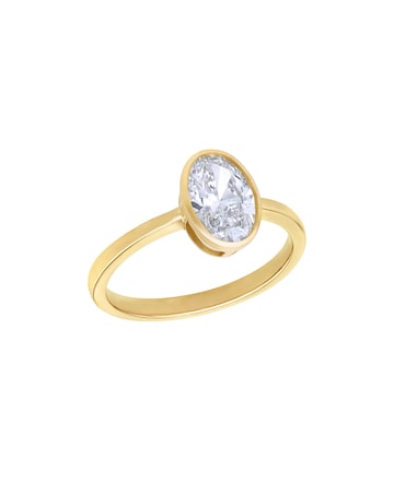 9ct Yellow Gold Lab Diamond 1Ct Ring
