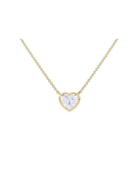9ct Yellow Gold Lab Diamond 1Ct Necklace