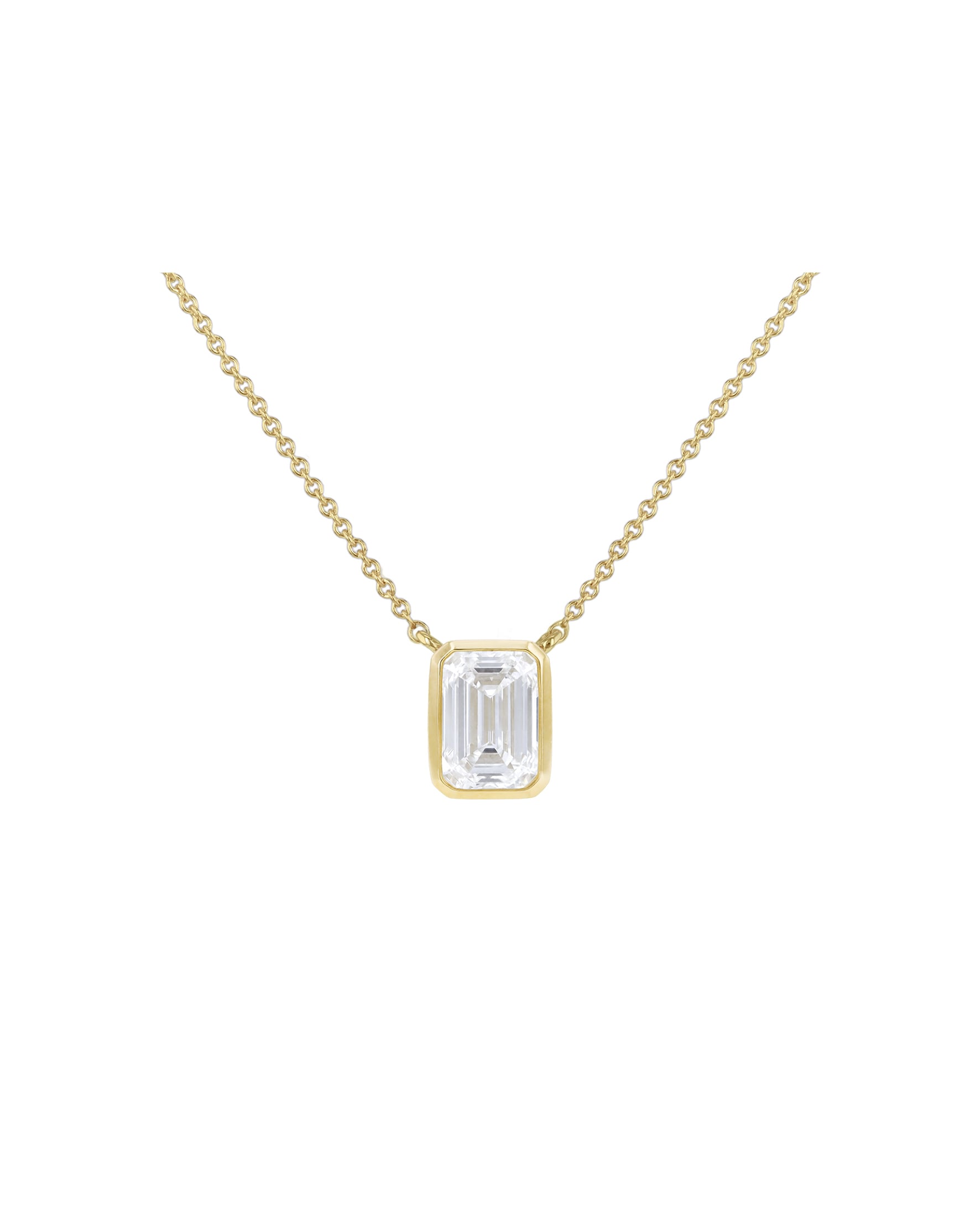 9ct Yellow Gold Lab Diamond 1Ct Necklace