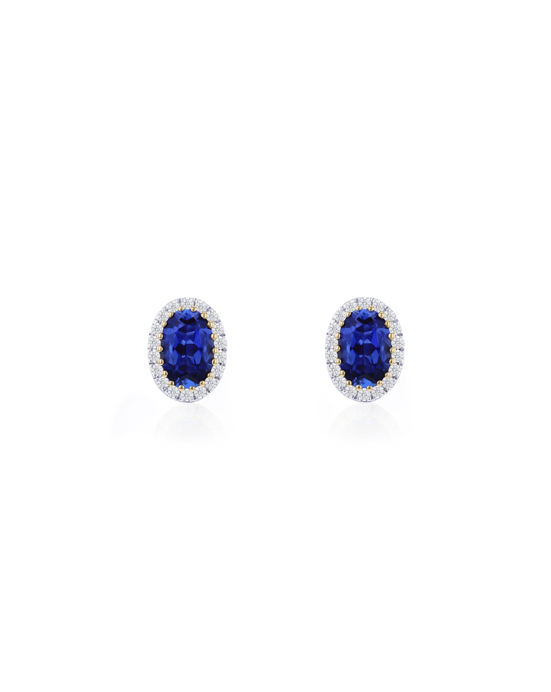 9ct Yellow Gold Lab Diamond Sapphire Er