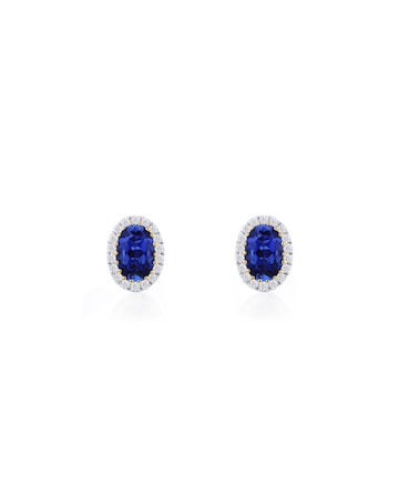 9ct Yellow Gold Lab Diamond Sapphire Er