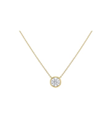 9ct Yellow Gold Lab Diamond 1Ct Necklace