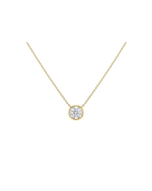 9ct Yellow Gold Lab Diamond 1Ct Necklace