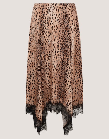 Monsoon Babette Leopard Print Midi Skirt