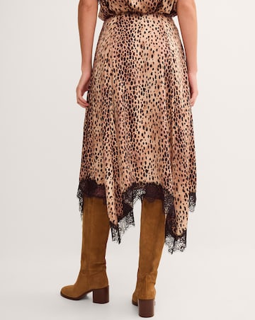 Monsoon Babette Leopard Print Midi Skirt