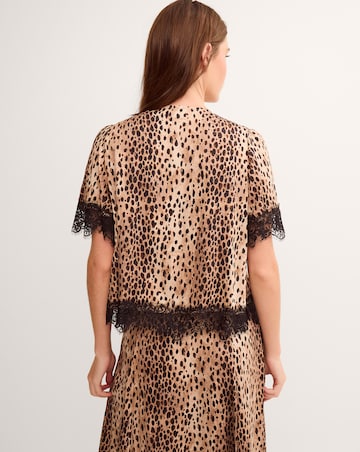 Monsoon Babette Leopard Print Lace Top