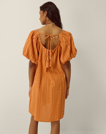 Monsoon Yara Puff Sleeve Mini Dress