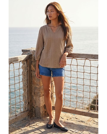 Roman Broderie Detail Tunic Top