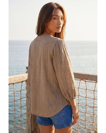 Roman Broderie Detail Tunic Top