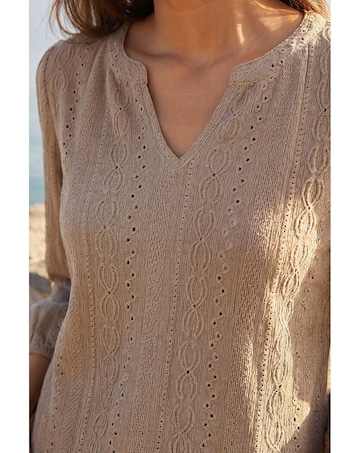 Roman Broderie Detail Tunic Top