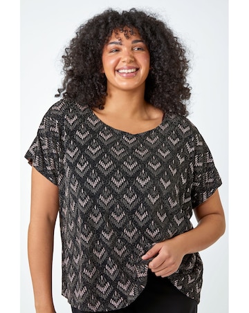 Roman Curve Glitter Stretch Shift Dress