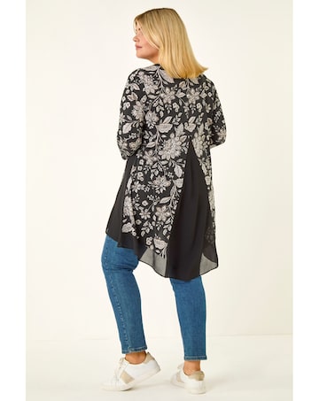 Roman Curve Floral High Low Top