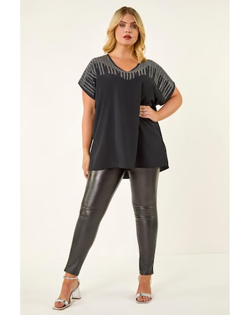 Roman Curve Hotfix Woven Top