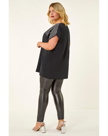 Roman Curve Hotfix Woven Top