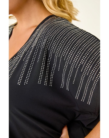 Roman Curve Hotfix Woven Top