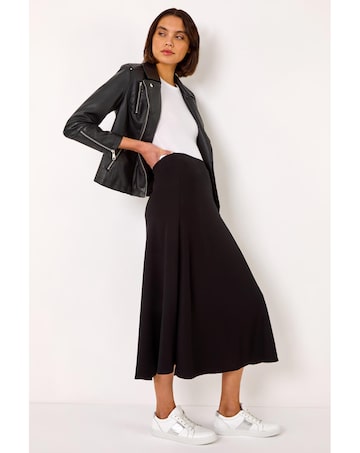 Roman A-Line Pull On Stretch Skirt