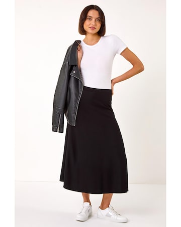Roman A-Line Pull On Stretch Skirt