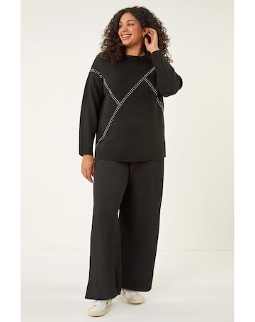 Roman Curve Textured Stretch Trousers